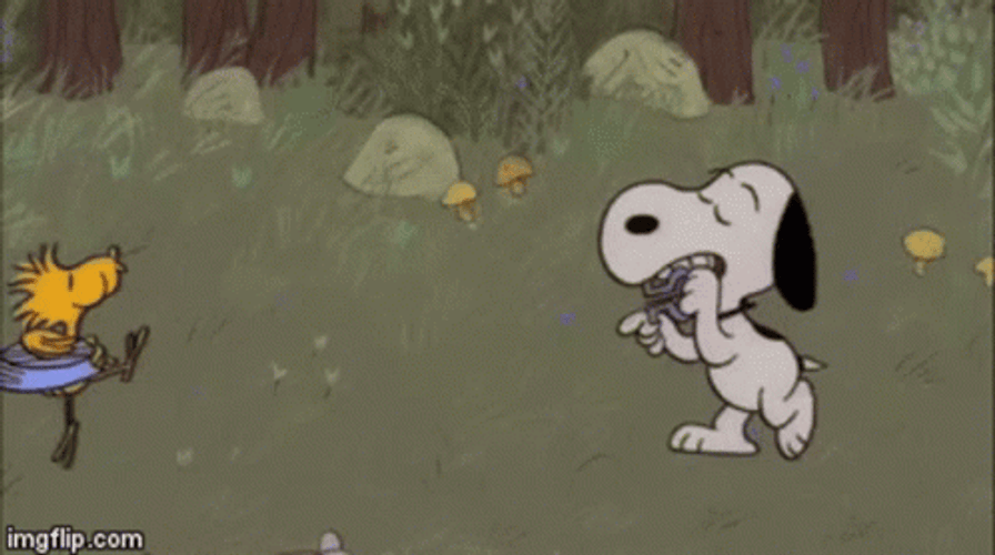 Happy Dancing Snoopy And Woodstock GIF
