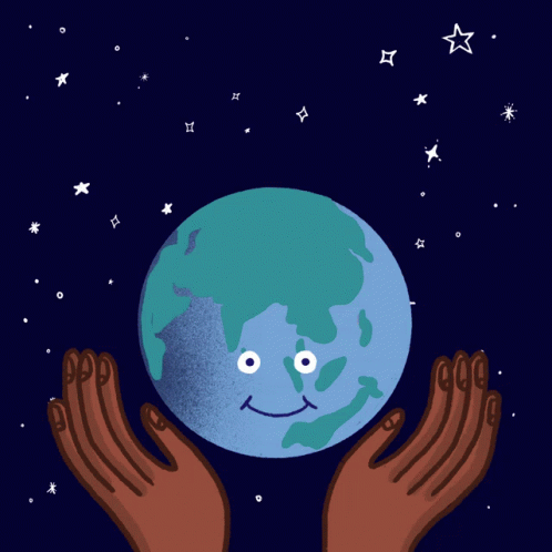 Happy Day Earth Rotation GIF