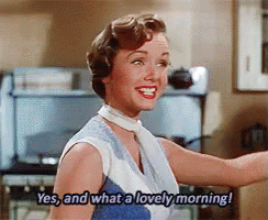Happy Debbie Reynolds Singing In The Rain GIF