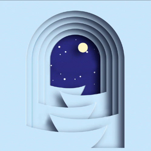 Happy Diwali Lamps Under The Moon GIF