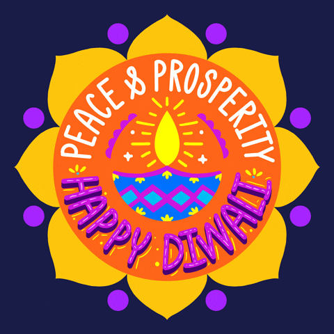 Happy Diwali Flower GIF