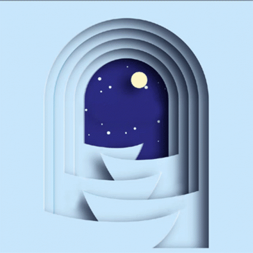 Happy Diwali Lamps Under The Moon GIF