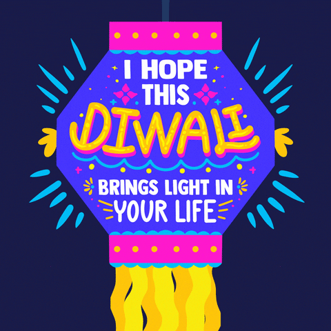 Happy Diwali Lantern Wishes GIF