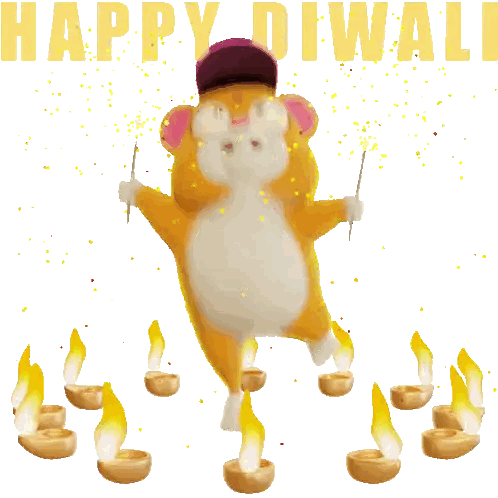 Happy Diwali Teddy Bear With Sparklers