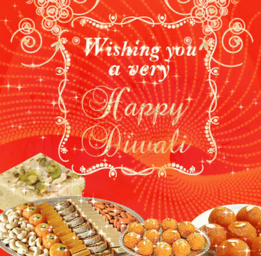 Happy Diwali With Assorted Snacks GIF