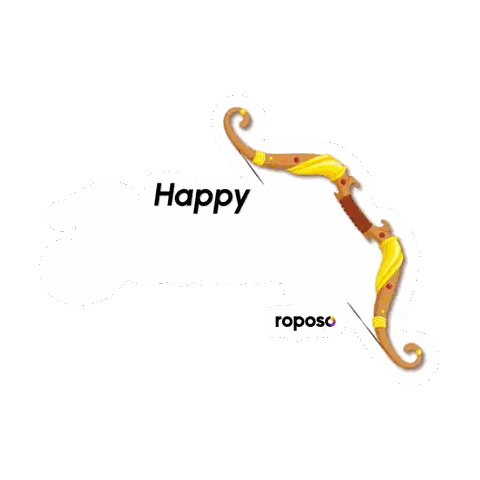 Happy Dussehra Greeting Card with Bow and Arrow