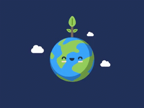 Happy Earth Grows Tree GIF