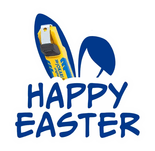 Happy Easter Bunny Ear Sticker