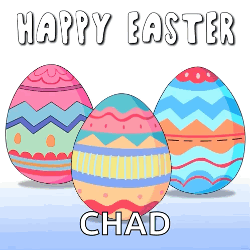 Happy Easter Card With Colorful Eggs