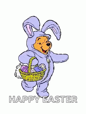 Happy Easter Day Pooh GIF