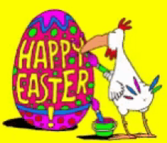 Happy Easter Egg Animation He Has Risen GIF