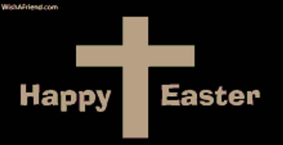 Happy Easter Flashing Cross He Has Risen GIF