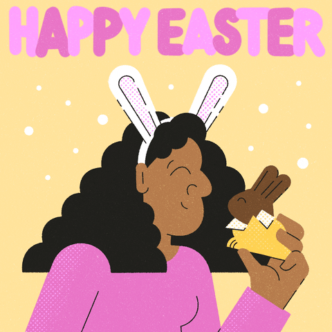 Happy Easter Funny Bunny Love GIF