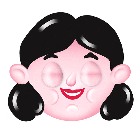 Happy Easter Funny Girl With Egg Eyes GIF