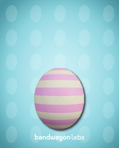 Happy Easter Poster with Stuffed Animal in Egg