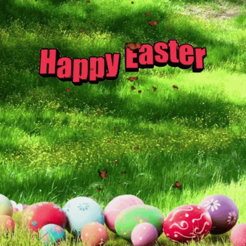 Happy Easter Sunday Two Rabbit GIF