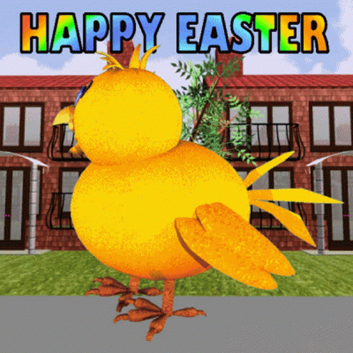 Happy Easter Yellow Chick GIF