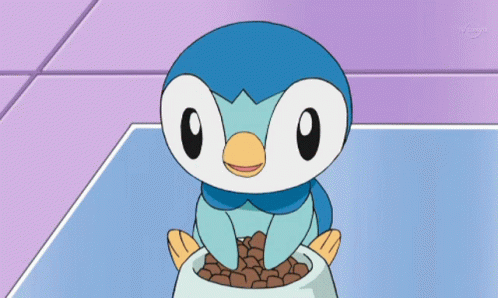 Happy Eating Piplup GIF
