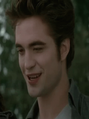 Happy Edward Cullen Laughing GIF
