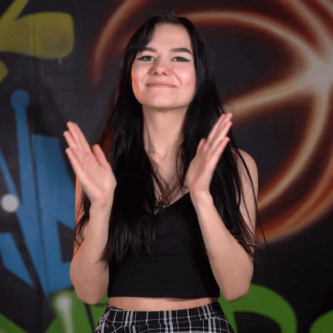 Happy Egirl Clapping GIF