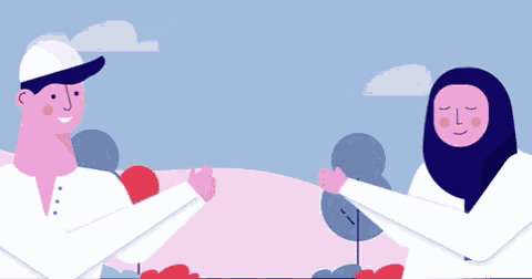 Happy Eid Mubarak Couple GIF