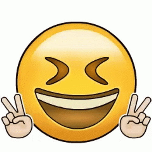 Happy Emoji Air Quotes GIF