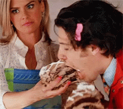 Happy Ending Eating Cake Bare Hand GIF