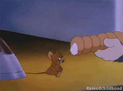 Happy Ending Jerry Licking Bread GIF