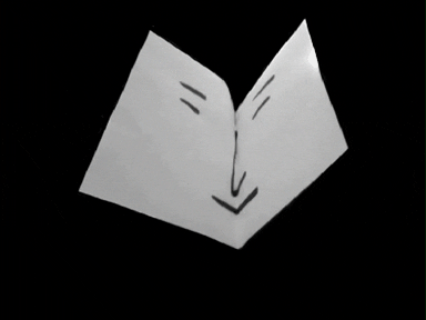 Happy Face Folding Paper GIF