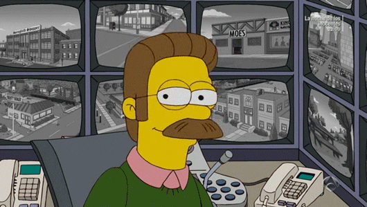 Happy Face Ned Flanders Simpsons GIF