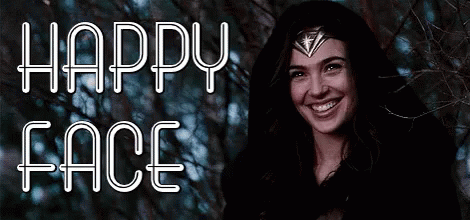 Happy Face Wonder Woman Gal Gadot GIF