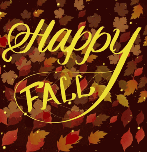 Happy Fall Classic Falling Leaves GIF