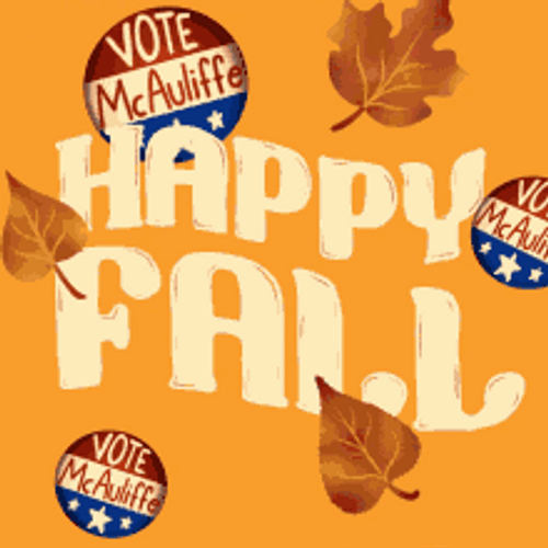 Happy Fall Vote Mcauliffe GIF