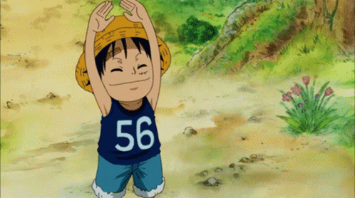 Happy Farewell Kid Luffy GIF