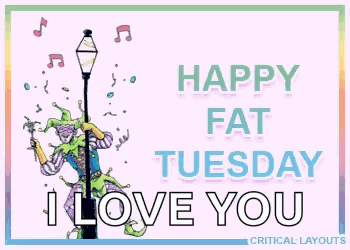 Happy Fat Tuesday Clown Hiding In Post GIF
