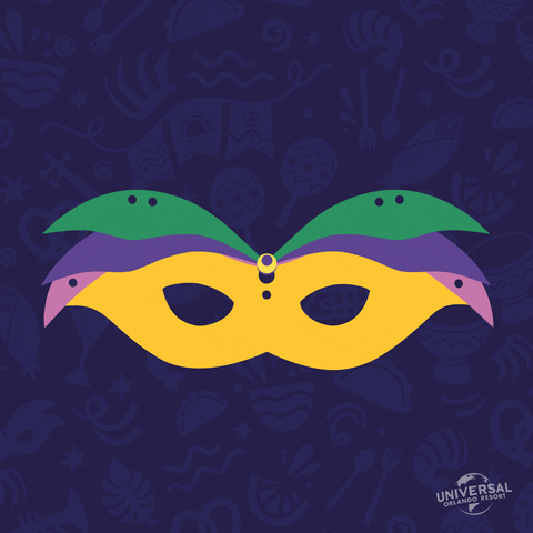 Happy Fat Tuesday Dance Mask GIF