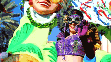 Happy Fat Tuesday Masked Dancing Girly GIF