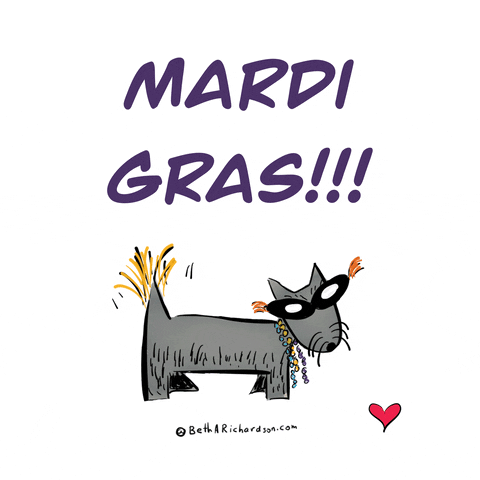 Happy Fat Tuesday Masked Dog GIF