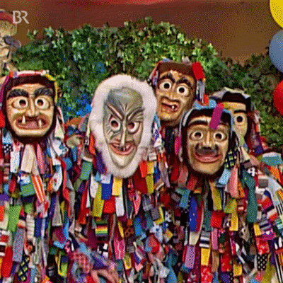 Happy Fat Tuesday Scary Masks GIF
