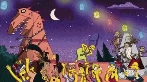 Happy Fat Tuesday Simpsons Mardi Gras GIF