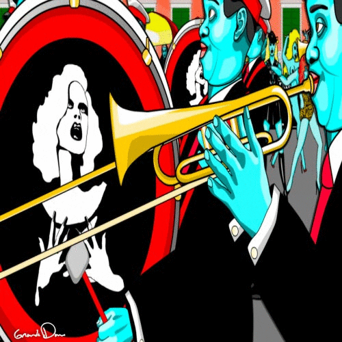 Happy Fat Tuesday Trumpets Parade GIF