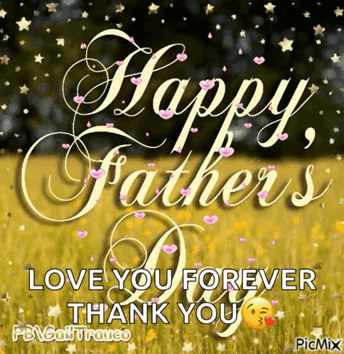 Happy Father's Day Greeting Card Saying Love You Forever Thank You