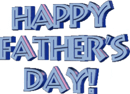 Happy Father's Day in Blue Letters