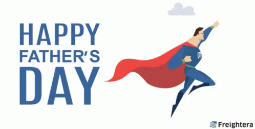 Happy Father's Day Superhero Flying