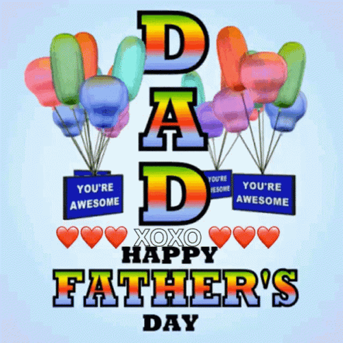 Happy Fathers Day Awesome Balloons GIF