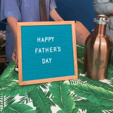 Happy Fathers Day Brother Bar Sign Blue GIF