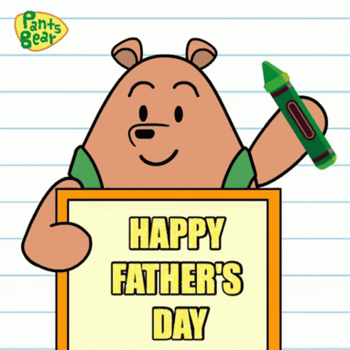 Happy Fathers Day Brother Coloring Pen Pants Bear GIF