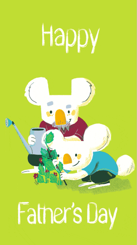 Happy Fathers Day Brother Koala Father Son Gardening GIF