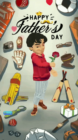 Happy Fathers Day Brother Roses Papa Sports GIF