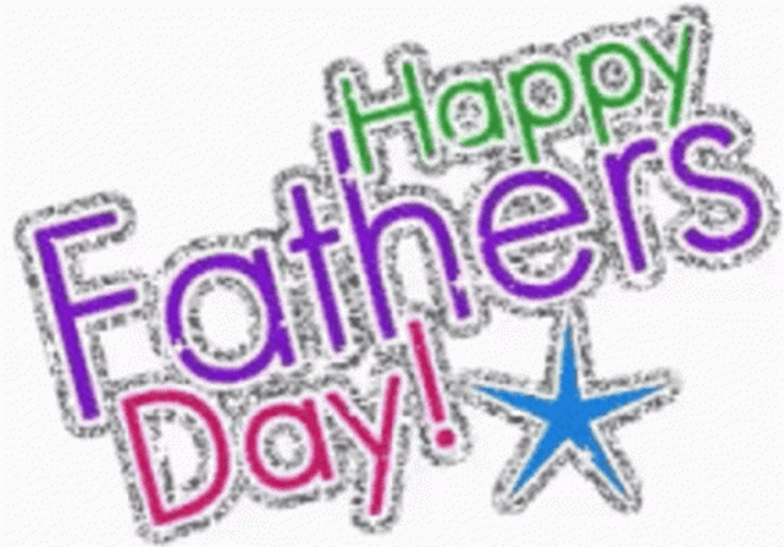 Happy Fathers Day Brother Star Green Purple Glitters GIF